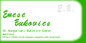 emese bukovics business card